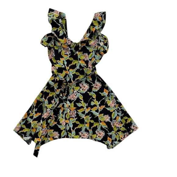 PAIGE Meera Ruffle Fit & Flare Dress Kona Floral Size Small - Picture 1 of 10